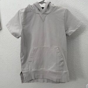 Little Bipsy Light Gray Short Sleeve Hoodie